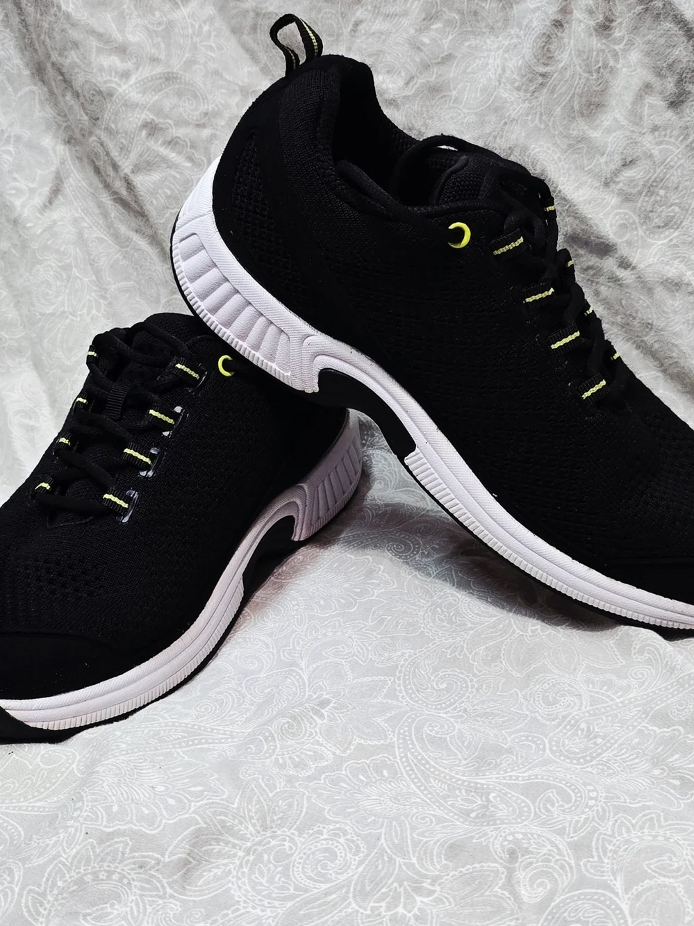 Orthofeet Coral 981 Biofit Women's Black Knit Athletic Sneakers Shoes Size 10 B